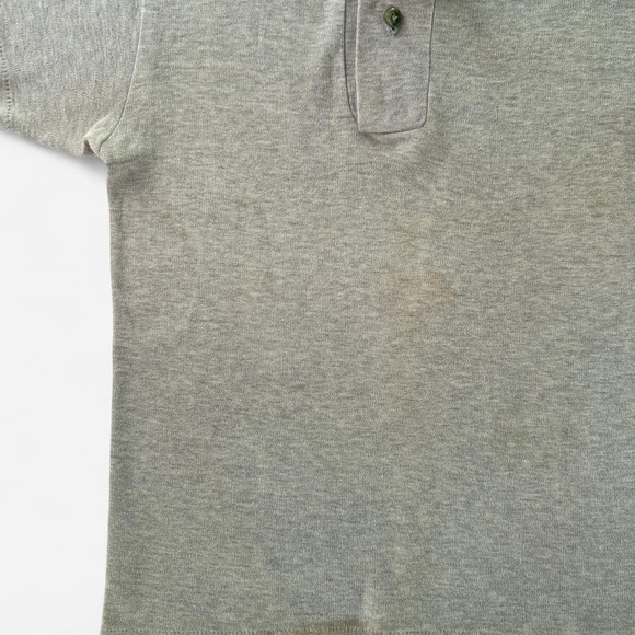 Vintage 1950s Champion Gray Polo with Red Flock Print Graphic - Picture 4 of 7